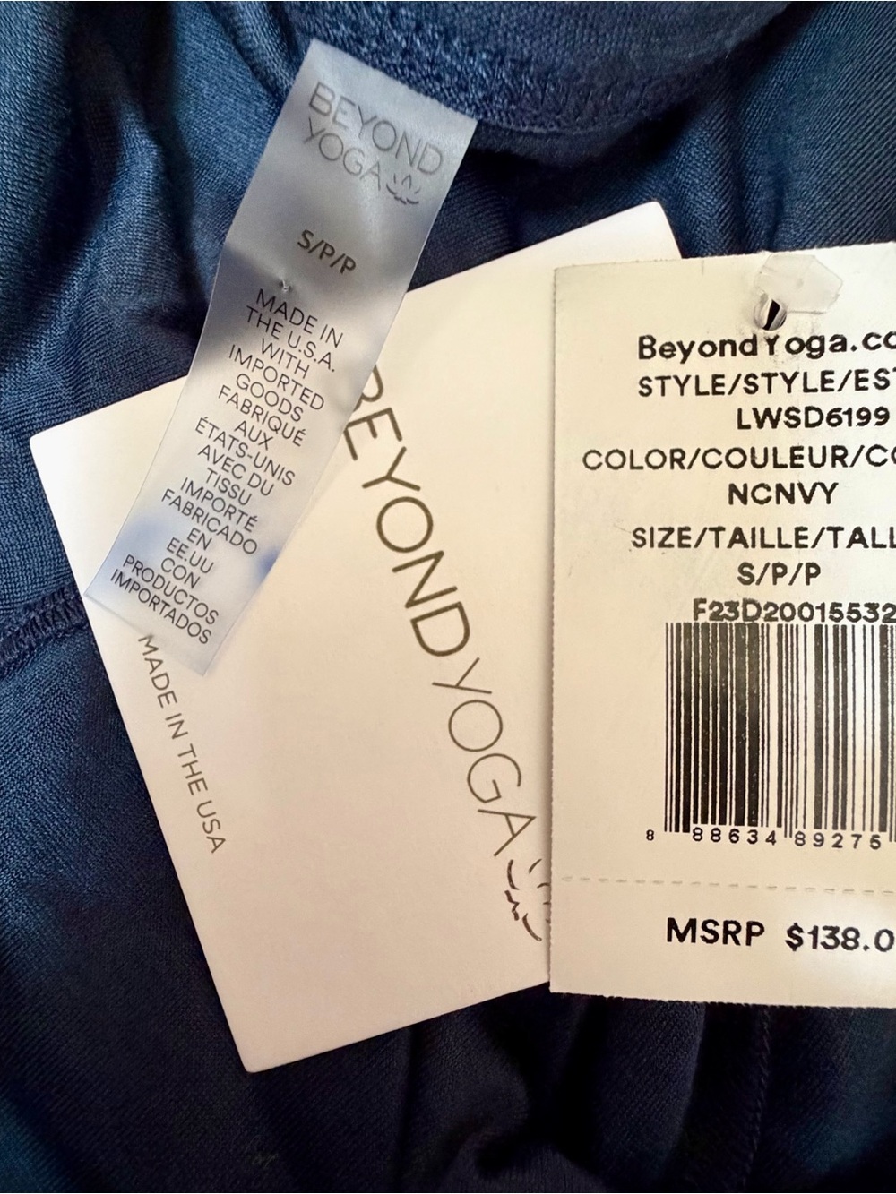 NWT Beyond Yoga Featherweight Resort Midi Slip Dress Nocturnal Navy S - Picture 3 of 8